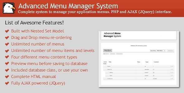 WordPress Advanced Menu Manager System