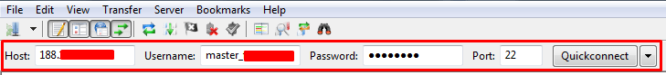 FileZilla Login